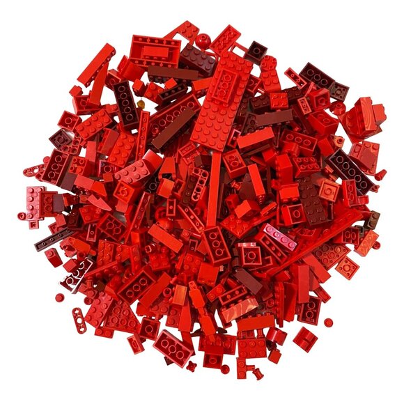LEGO Red Bricks and Pieces 14.7 oz - Picture 1 of 3